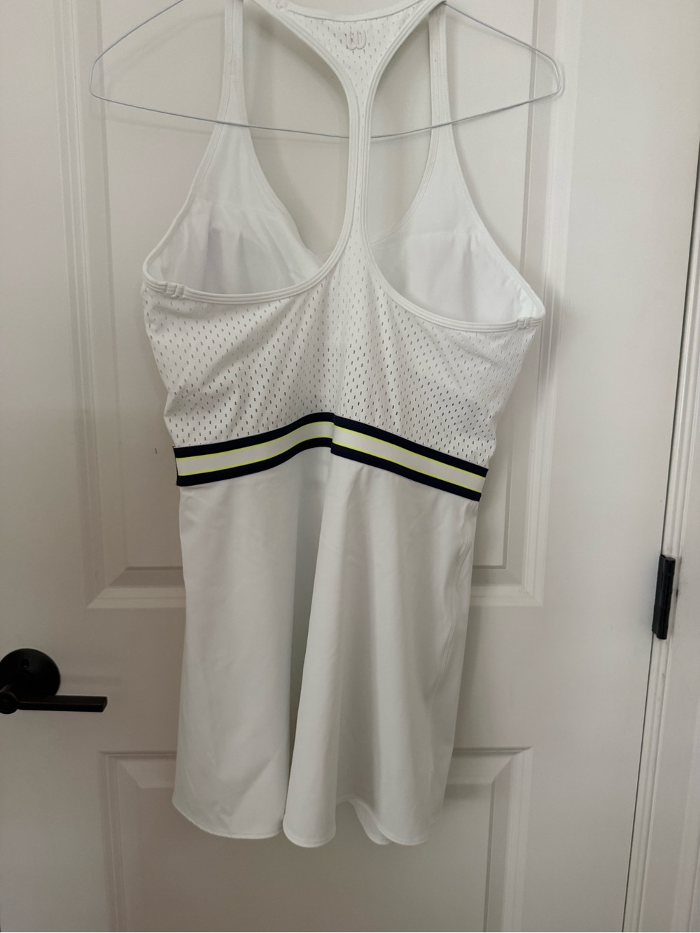 Wilson White Unmatched aTennis Athletic Dress with Striped Waistband size Medium - Picture 3 of 8